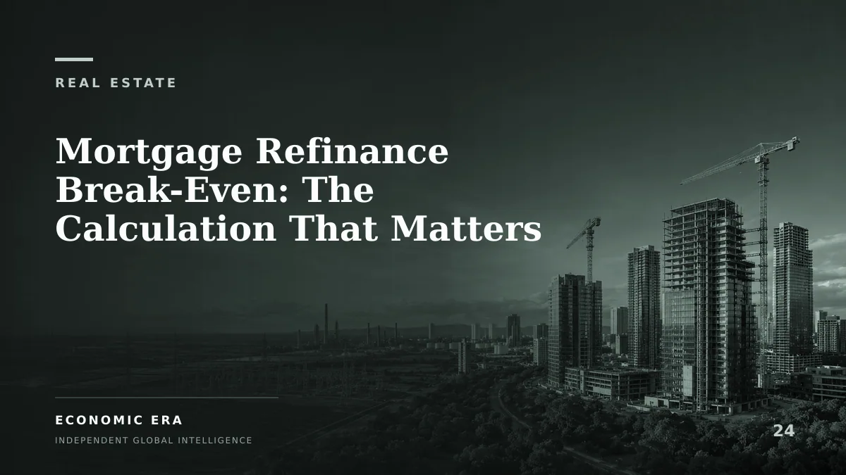Mortgage Refinance Break-Even: The Calculation That Matters
