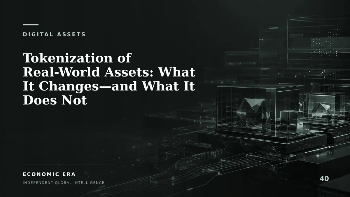 Tokenization of Real-World Assets: What It Changes—and What It Does Not