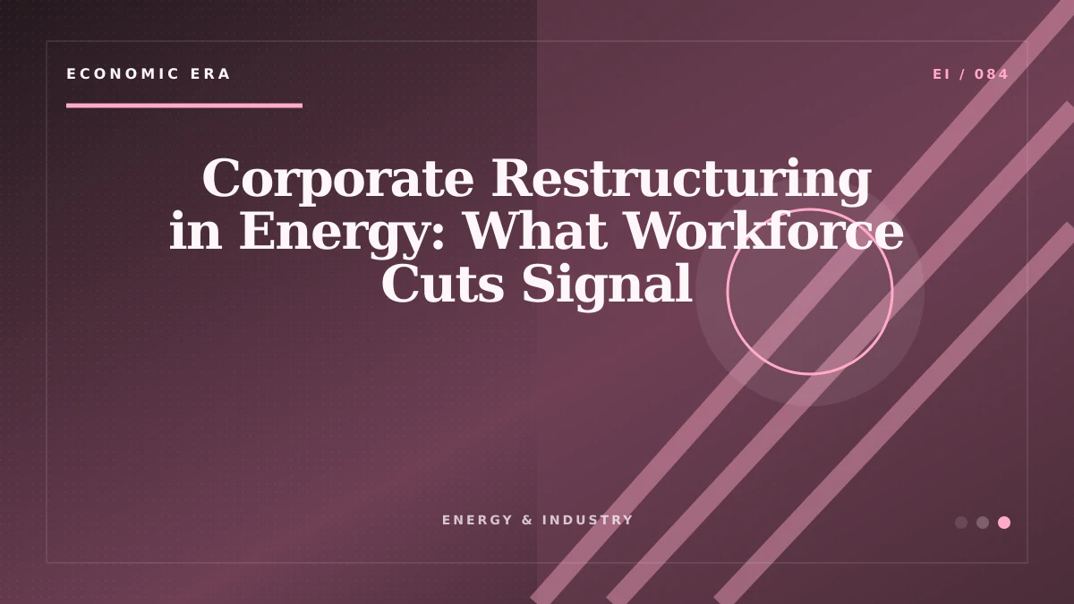 Corporate Restructuring in Energy: What Workforce Cuts Signal