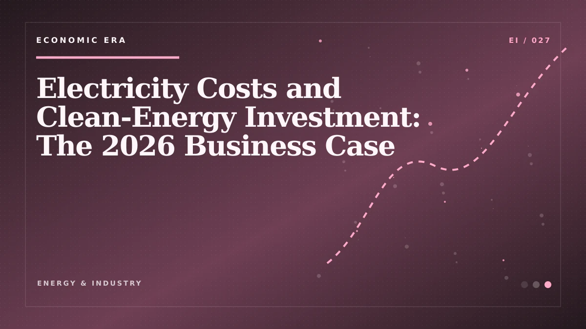 Electricity Costs and Clean-Energy Investment: The 2026 Business Case