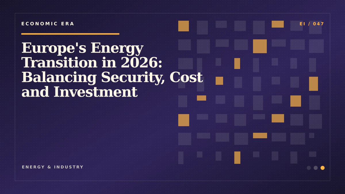Europe's Energy Transition in 2026: Balancing Security, Cost and Investment