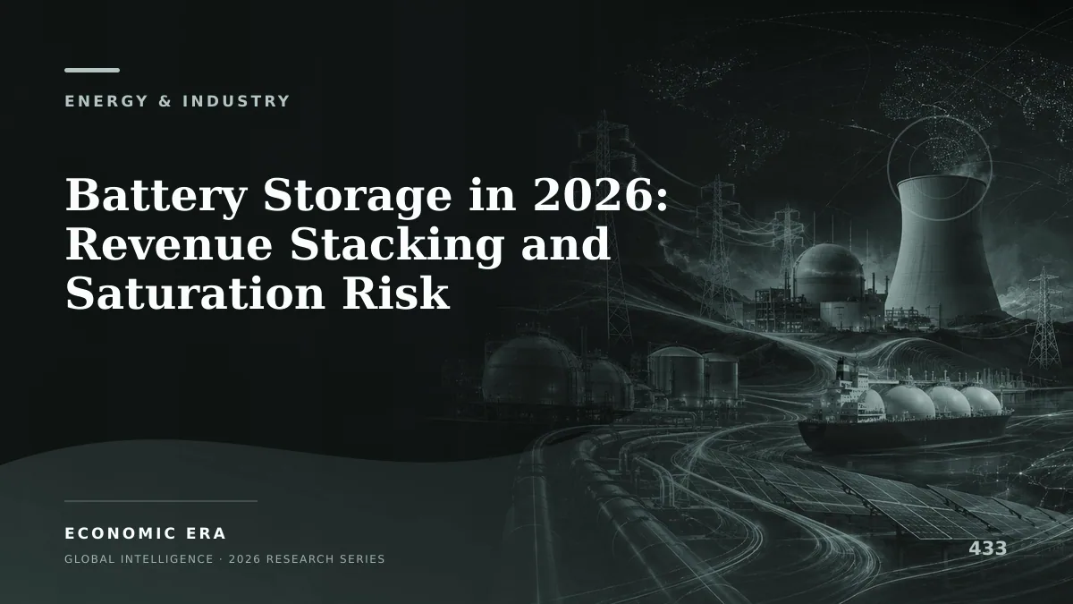 Battery Storage in 2026: Revenue Stacking and Saturation Risk