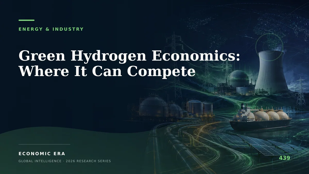 Green Hydrogen Economics: Where It Can Compete