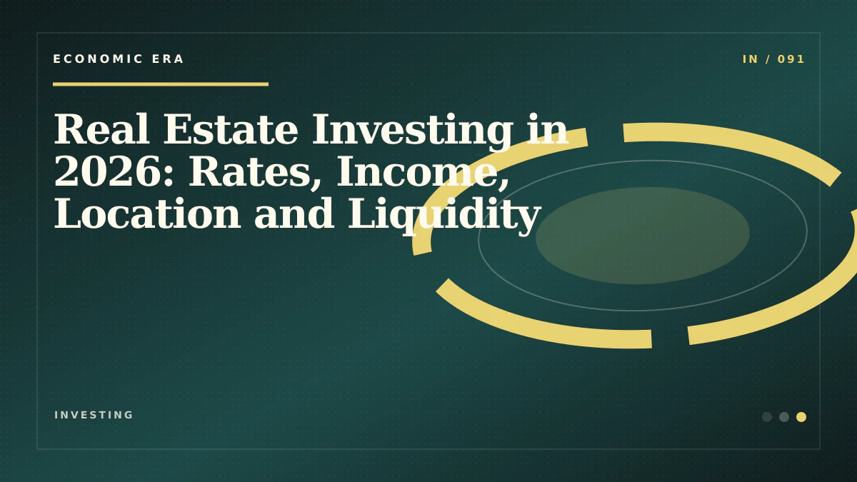 Real Estate Investing in 2026: Rates, Income, Location and Liquidity