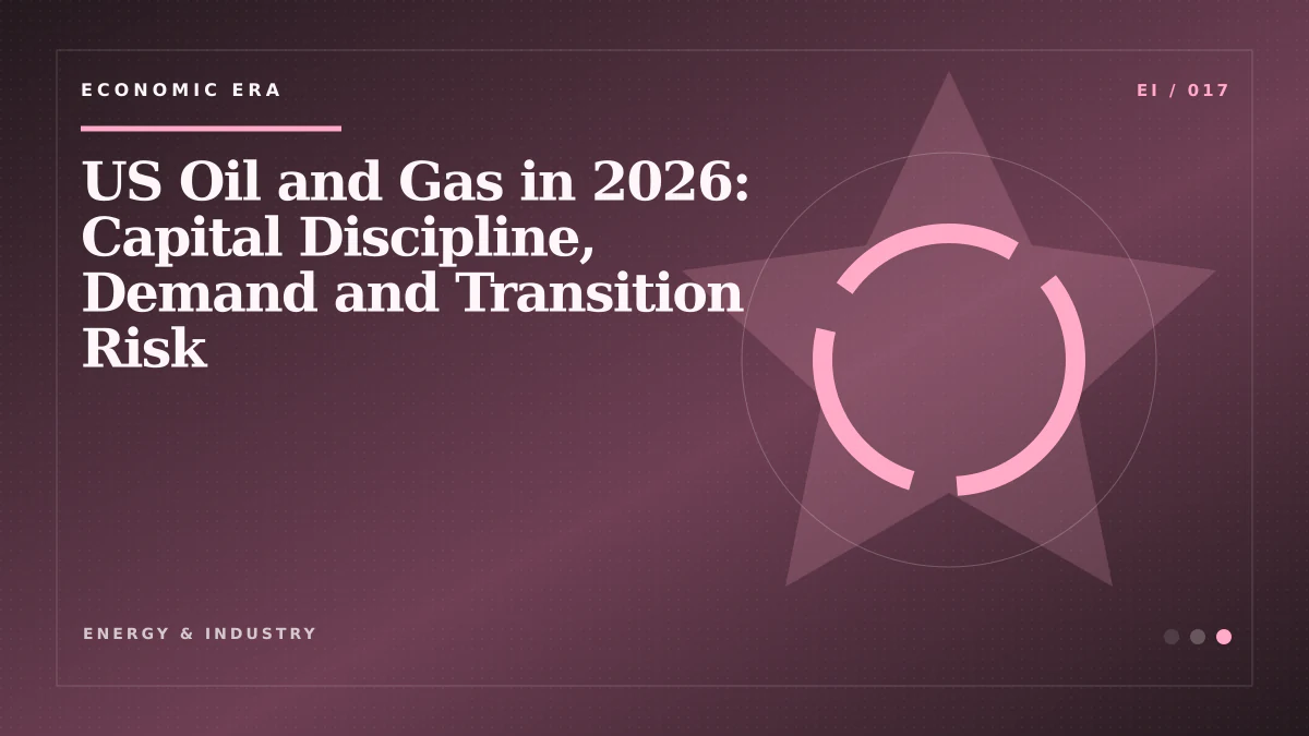 US Oil and Gas in 2026: Capital Discipline, Demand and Transition Risk